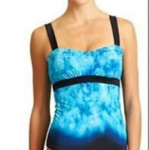 Athleta Bali Pura Blue Tankini, Size 32 B/C - Picture 3 of 13
